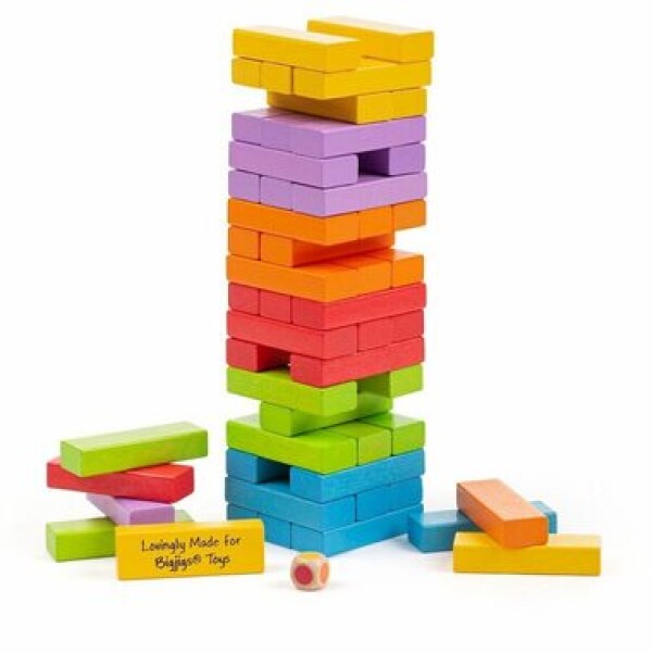 Bigjigs Toys Barevná Jenga