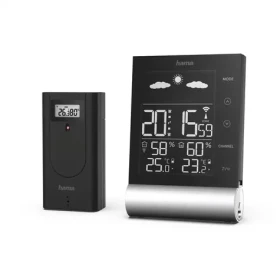 Hama Black Line černá / meteostanice / VA displej (186417-H)