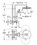 GROHE - Vitalio Start Sprchový set s vanovým termostatem, průměr 25 cm, 2 proudy, chrom 26988001