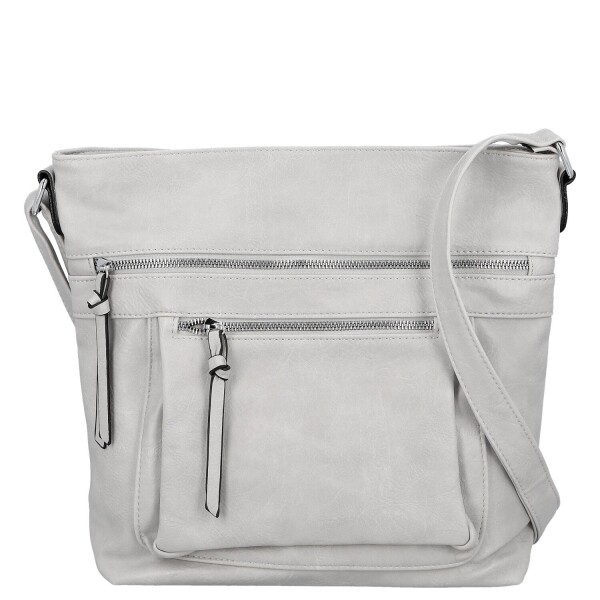 Trendy dámská koženková crossbody kabelka Zeta, šedá new