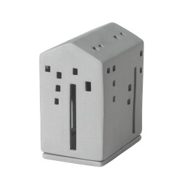 Räder Svícen domeček Grey, šedá barva, keramika