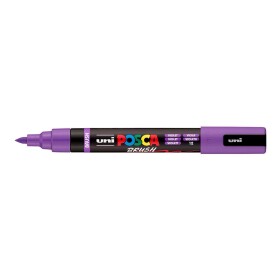 Uni Posca PC-5BR fialový 12, štětcový hrot 1-4 mm