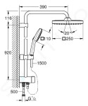 GROHE - Vitalio Comfort Sprchový set bez baterie, 25x25 cm, 2 proudy, chrom 26986001