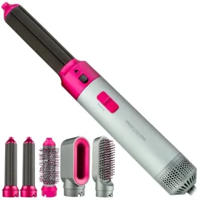 ProfiCare HAS 3132 P šedá/růžová / Multifunkční kulma na vlasy / 5 nástavců / 1000W (331320)