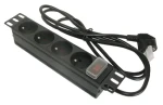 XtendLan 10" rozvodný panel 4x230V / ČSN / vypínač / kabel 1,8 m (ZASUVKA4-10)