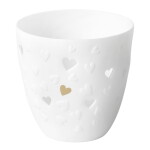Räder Porcelánový svícen Wedding Hearts, bílá barva, porcelán