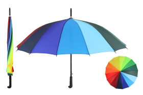 Deštník vystřelovací duhový