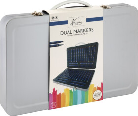 Oboustranné fixy 36 ks v kovovemé kufříku - Craft Creative