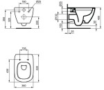 PRIM předstěnový instalační systém bez tlačítka + WC Ideal Standard Tesi se sedátkem RIMLESS PRIM_20/0026 X TE2