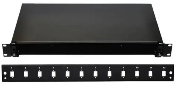 19" Optická vana 12xSC simplex včetně kazety černá (50271573023)