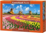 Castorland 105540-2 Puzzle Holandské mlýny mezi tulipány