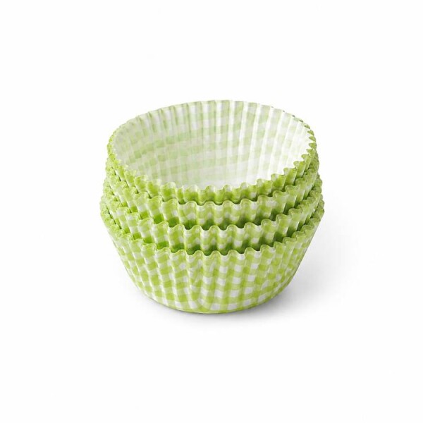Dortisimo Košíčky na mini muffiny Kostkovaný vzor zelený (80 ks)