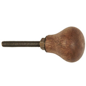 Ib Laursen Dřevěná úchytka Mango Wood, hnědá barva, dřevo, kov