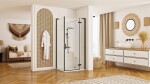 REA/S - Sprchová kabina Hugo Black 90x90 KPL-45223