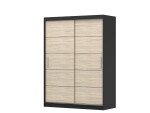 Šatní skříň Vista 06 Barva korpusu: Černá, Rozměry: 150 cm, Dveře: Dub sonoma