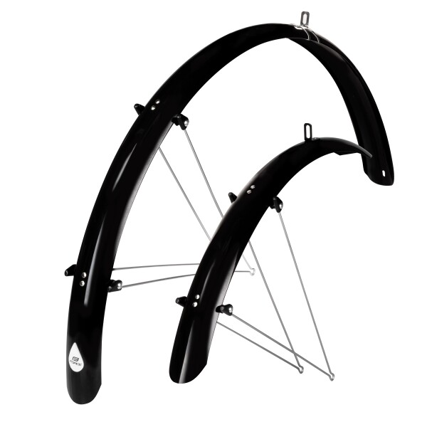 Blatníky FORCE 58 Aluflex 28" XL + V vzpěry, černé