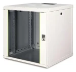 DIGITUS Unique 9U šedý / Nástěnný rozvaděč / 19" / 600 x 600 mm / Skleněné dveře / Nosnost 100 kg (DN-19 09U-6/6)