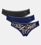 Dámské kalhotky GO Crush Mini C3P - BLUE - modré M008 - SLOGGI BLUE M