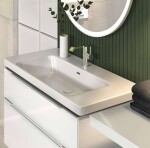 VILLEROY & BOCH - Subway 3.0 Umyvadlo 100x47 cm, s přepadem, otvor pro baterii, CeramicPlus, Stone White 4A70A5RW