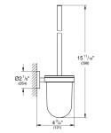 GROHE - Essentials Souprava na čištění toalety, supersteel 40374DC1
