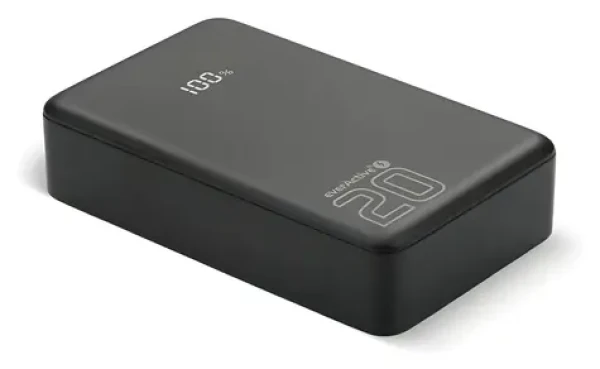 Powerbanka 20 000 mAh černá / Powerbanka / LCD displej / 2x USB-C / 1x USB / QC4.0 20W (EB-22QB)