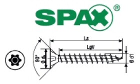 Vrut Spax T-Star plus velikost 4 velikost: 4 x 30/18, nelze po kusech; pouze celá balení: 1000ks