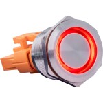 C & K Switches U811J85W3GE223 tlačítko 120 V, 28 V/DC 1 A 1x zap/(zap) červená (š x v) 15.24 mm x 12.70 mm 1 ks Bulk