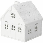 Räder Porcelánový svícen domeček Candy Cane, bílá barva, porcelán