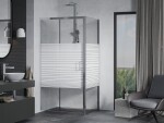 MEXEN/S - APIA sprchový kout 115x80, dekor - pruhy, chrom 840-115-080-01-20
