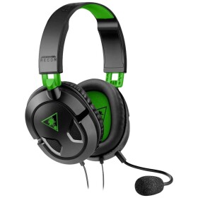 Turtle Beach Recon 50X Gaming Sluchátka Over Ear kabelová stereo černá/zelená regulace hlasitosti, Vypnutí zvuku mikrofonu