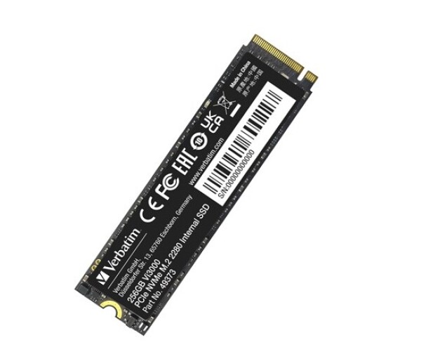 VERBATIM SSD Vi3000 Internal PCIe NVMe M.2 SSD 256GB , W 1300/ R 3300 MB/s EDF_714281