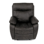 Polohovací křeslo, elektrické zabudované ovládání, hnědá, látka vintage, TV-4094 COF3