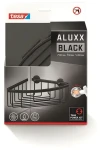 Tesa ALUXX rohový sprchový košík černý / Sprchový košík / hliník / bez vrtání / 207 × 92 × 202 mm (40505-00000-00)