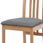 Jídelní židle, masiv buk, moření tmavý buk, látkový šedý potah