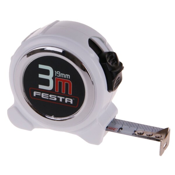 FESTA 11239 Metr svinovací bílý, 3m x 19mm