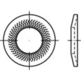 Pérové podložky 10 mm 22.25 mm pružinová ocel pozinkované 250 ks Alstertaler Schrauben & Präzisionsteile 159402