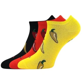 BOMA Ponožky unisex nízké PIKI 84 letní MIX PAPRIČKY (3 páry) 35-38 119701