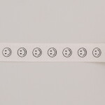 Eulenschnitt Bavlněná stuha Smileys – 5 m, krémová barva, textil