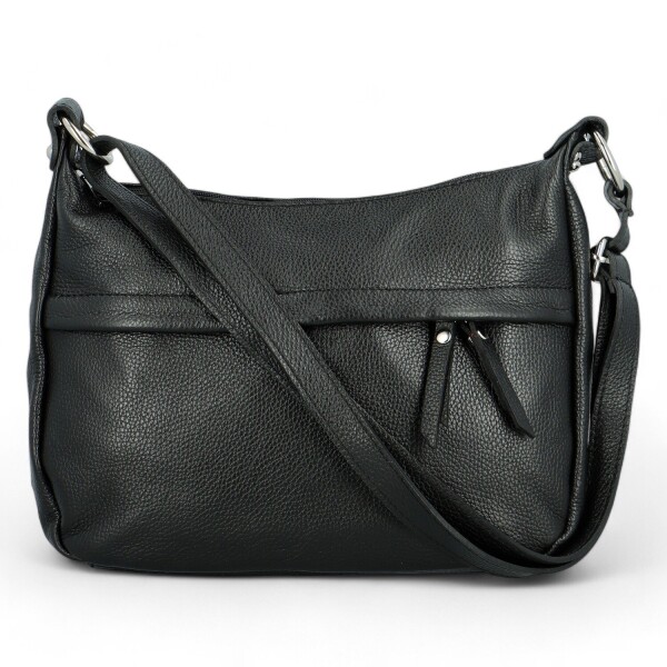 Luxusní dámská kožená crossbody kabelka Lukas, černá
