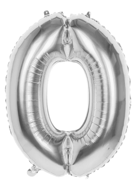 Ptakoviny.cz Nafukovací balónek - 0 stříbrný