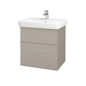 Dřevojas - Umyvadlová skříňka Q MAX SZZ2 60 - N07 Stone / Úchytka T02 / N07 Stone 198282B