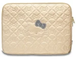 Hello Kitty PU Quilted Bows zlatá / Pouzdro na notebook / 14" (HKCSZPEKHBPD)