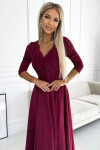 Dámské šaty 309-9 AMBER - NUMOCO bordó L