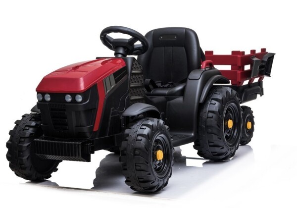 Mamido Dětský elektrický traktor Farmer s vlečkou a lopatou červený