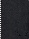 Blok se spirálou black 11x15cm 80l/70g