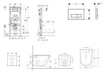 GEBERIT - Duofix Set předstěnové instalace, klozetu Oudee a sedátka softclose, tlačítko Delta50, alpská bílá SANI11CA31103