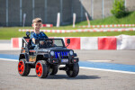 Mamido Elektrické autíčko Jeep Raptor 4x4 černé s plameny