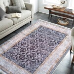 DumDekorace Moderní vintage koberec béžovošedý s orientálním vzorem Šířka: 120 cm | Délka: 180 cm