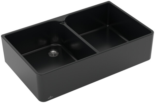 Keramický dřez Villeroy & Boch Farmhouse 90 X, 639001R7, Pure Black 639001R7