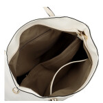 Stylová dámská koženková kabelka na rameno Zita, bílá